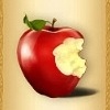 Apfel und Farbeimer