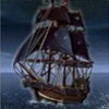 Piratenschiff Schatzkarte und Papagei